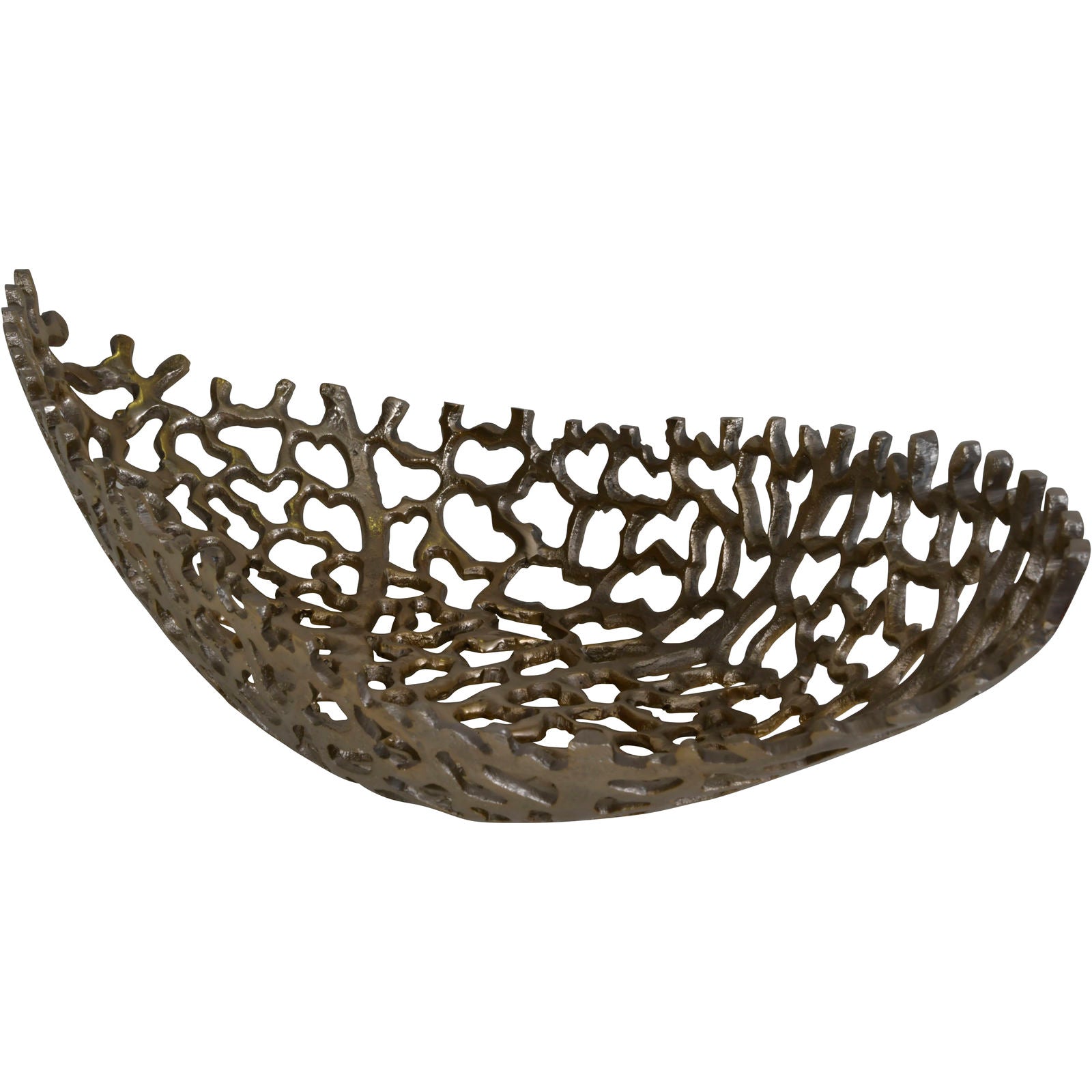 Aussie Gold Aluminium Coral Ellipse Bowl